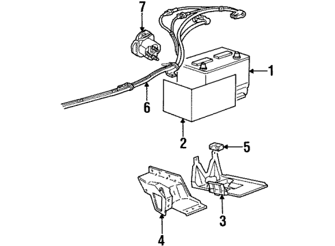 1993 Ford Ranger Battery Positive Cable Diagram for F37Z14300B