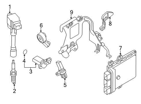 2013 Nissan Pathfinder Powertrain Control Protector-Control Unit Diagram for 23706-9HP0A