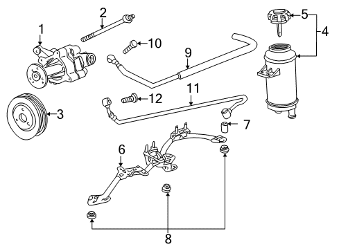 2001 BMW 740i P/S Pump & Hoses, Steering Gear & Linkage Power Steering Reservoir Diagram for 32411092111