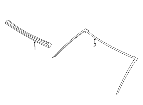 2015 BMW 435i xDrive Roof & Components Seal, A-Pillar Diagram for 51767279772