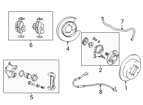 2003 Hyundai XG350 Rear Brakes Bolt-Hub Diagram for 51752-37000