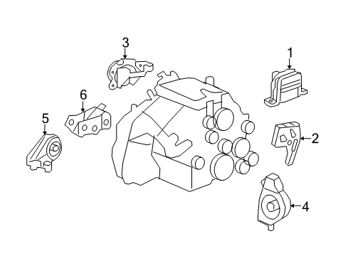 2008 Saturn Vue Engine & Trans Mounting Adapter Diagram for 15299264