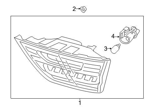 2018 Kia Cadenza Bulbs Lamp Assembly-Rear Combination Diagram for 92404F6020