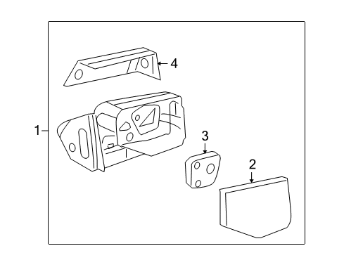 2009 Ford Explorer Sport Trac Mirrors Mirror Assembly Diagram for 6L2Z-17682-BAA