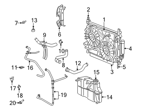 2007 Chrysler 300 Radiator & Components Hose-Heater Supply Diagram for 55038123AA