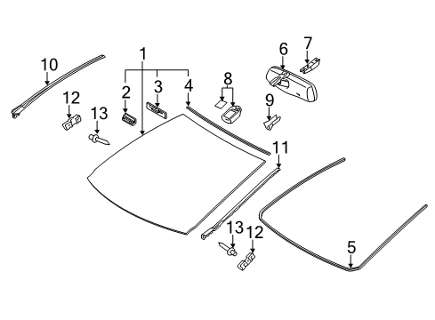 2011 Lexus CT200h Wiper & Washer Components Front Wiper Blade, Left Diagram for 85222-76010