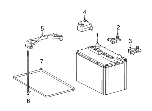 2015 Lexus GX460 Battery Positive Term Diagram for 90982-05069