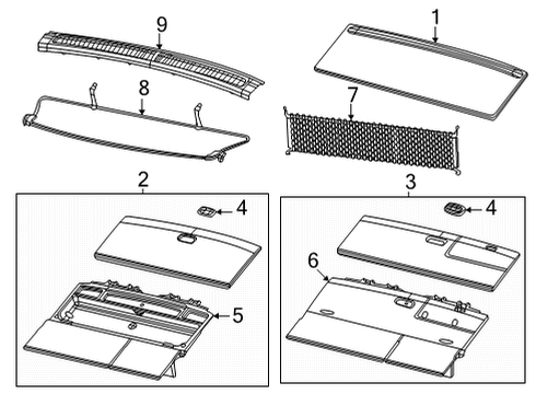 2022 Jeep Wagoneer Interior Trim - Rear Body CARGO DOOR Diagram for 68582123AA