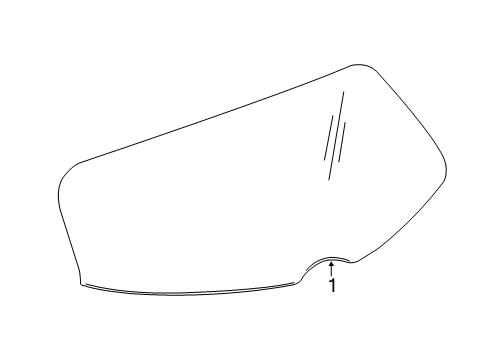 2020 Buick Envision Lift Gate - Glass & Hardware Lift Gate Glass Diagram for 23271164