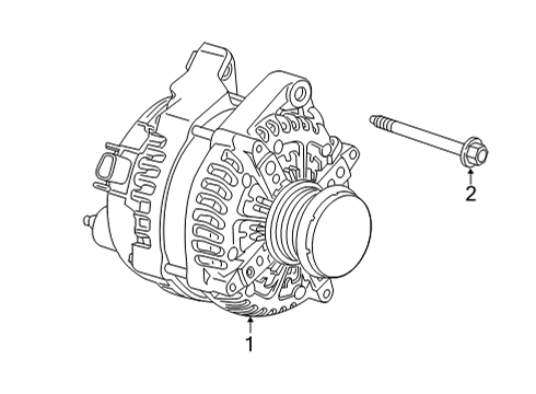 2020 Cadillac CT5 Alternator Alternator Diagram for 13535253