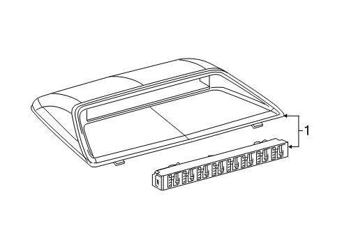 2019 Lexus ES300h High Mount Lamps Lamp Set, Stop Ctr Diagram for 81006-06090-E0