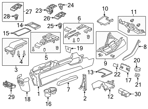 2018 Honda Civic Parking Brake Gear Unit, R. Motor Diagram for 43020-TBA-A02