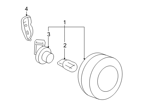 2009 Chevrolet Cobalt Bulbs Back Up Lamp Assembly Diagram for 20861472