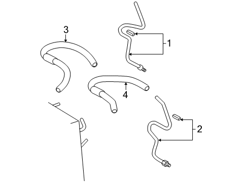 2005 Toyota Sienna Trans Oil Cooler Outlet Hose Diagram for 32942-08010