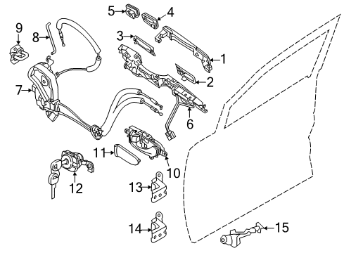 2012 Nissan Quest Front Door Switch Assy-Power Window, Assist Diagram for 25401-1JA5D