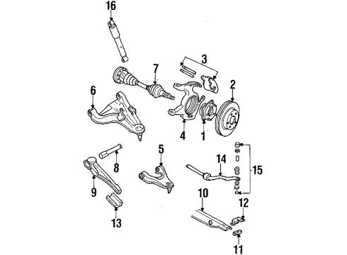 1985 Cadillac Seville Front Suspension Components, Axle Shafts & Joints, Drive Axles, Lower Control Arm, Stabilizer Bar, Torsion Bar Joint Kit, Front Wheel Drive Shaft Cv Diagram for 7847471