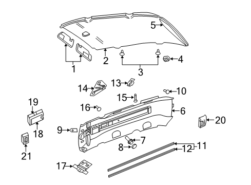 2007 Chrysler Town & Country Interior Trim - Roof Screw-HEXAGON Head Diagram for 6504528