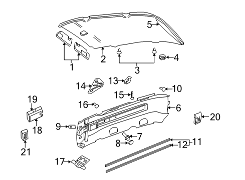 2007 Chrysler Town & Country Interior Trim - Roof Nut-U Diagram for 6101712