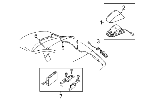 2009 Nissan Maxima Antenna & Radio Feeder-Antenna Diagram for 28245-9N10A