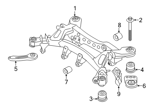 2022 BMW 330i Suspension Mounting - Rear PUSH ROD Diagram for 33306876805
