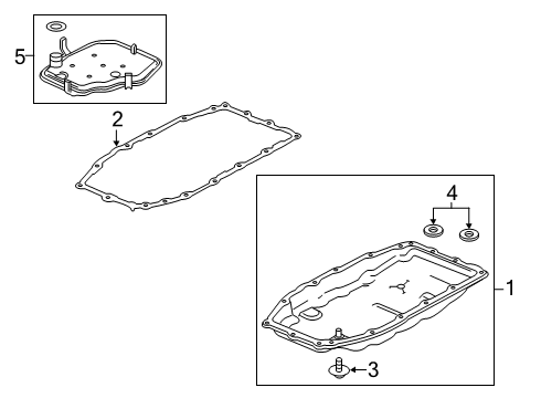 2021 GMC Sierra 1500 Automatic Transmission Oil Pan Diagram for 24278775