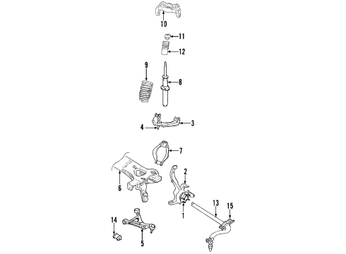 2004 Dodge Stratus Front Suspension, Lower Control Arm, Upper Control Arm, Stabilizer Bar, Suspension Components Bracket-STABILIZER Bar Cushion Diagram for 4879340AA