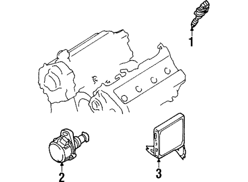 1999 Infiniti Q45 Ignition System Ignition Coil Assembly Diagram for 22448-3H000