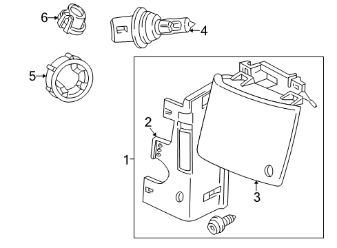 1997 Dodge B3500 Headlamps Lamp Diagram for 55055276AB