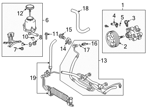 2010 Toyota Land Cruiser Power Steering Pump & Cooler Lines Oil Reservoir To Pump Hose, No.1 Diagram for 44348-60410