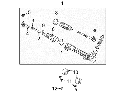 2004 Ford F-150 Steering Column & Wheel, Steering Gear & Linkage Clamp Diagram for 2L1Z-3K745-AA