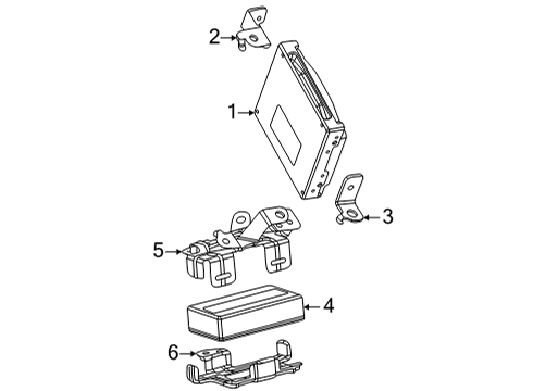 2016 Toyota Mirai Communication System Components Transceiver Lower Bracket Diagram for 86719-62020