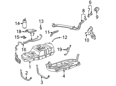 2006 Toyota Sequoia Fuel System Components Filler Pipe Diagram for 77201-0C030