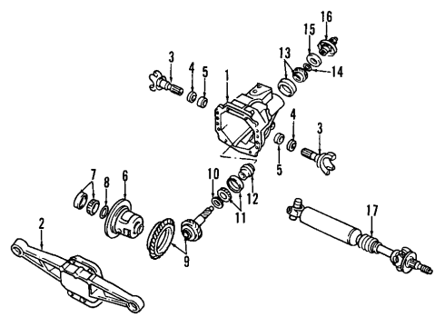 1994 Dodge Viper Rear Propeller Shaft Axle Shaft Diagram for 5013170AA