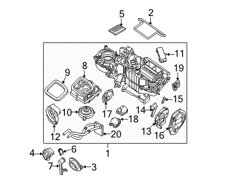 2012 Nissan Pathfinder Air Conditioner Pipe-Cooler Diagram for 92460-EA000