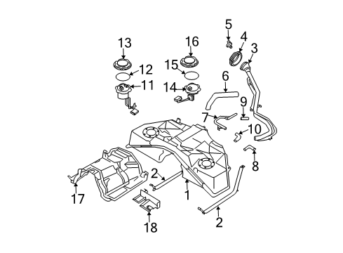 2007 Infiniti G35 Fuel Supply In Tank Fuel Pump Diagram for 17040-JK60A