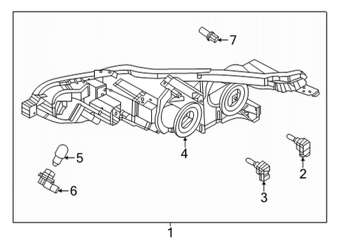 2020 Nissan Versa Headlamp Components Socket Assy-Headlamp Diagram for 26243-5EE0A