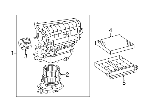 2018 Lexus IS350 HVAC Case Blower Damper Servo Sub-Assembly, No.1 Diagram for 87106-30510