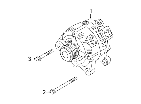 2020 Genesis G70 Alternator Generator Assembly Diagram for 373002CTA0