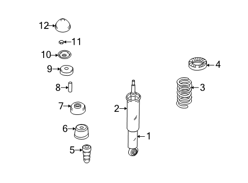 2003 Hyundai Santa Fe Shocks & Components - Rear Spring-Rear Diagram for 55350-26910--DS