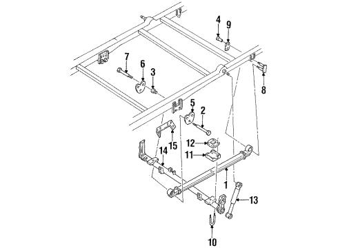 1994 Mercury Villager Rear Axle, Stabilizer Bar, Suspension Components Seat Diagram for F3XY-5793-A