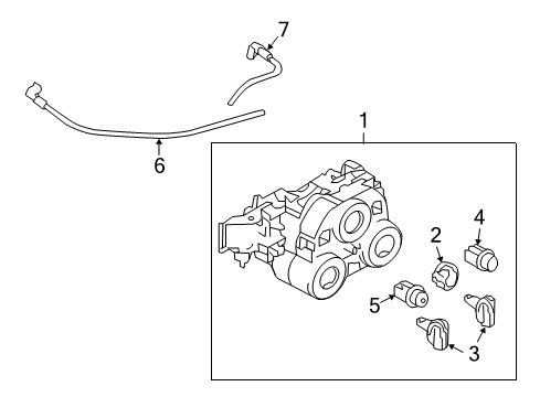 2009 Nissan Cube A/C & Heater Control Units Button-Air Conditioner Diagram for 27568-1FC0B