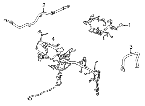 2019 Kia Niro EV Wiring Harness Ldc Neg Cable Diagram for 91661K4000