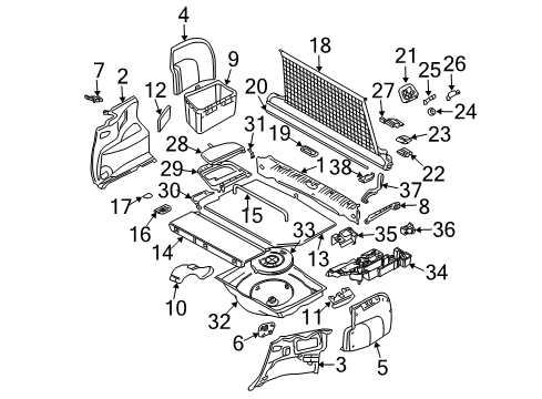 2002 BMW 325xi Interior Trim - Rear Body Handle Diagram for 51477046771