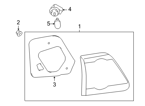 2012 Toyota Corolla Bulbs Back Up Lamp Assembly Diagram for 81581-12170