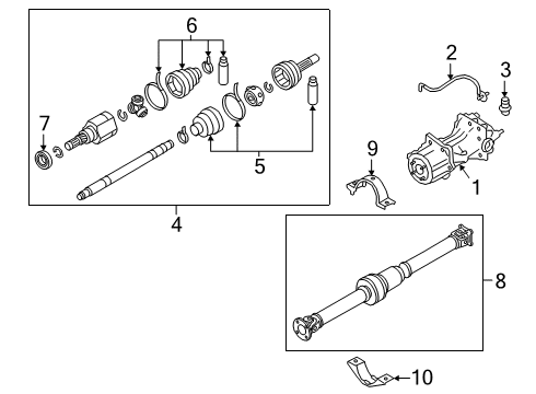 2022 Nissan Altima Axle & Differential - Rear Bracket-Center Bearing Diagram for 37511-70T00