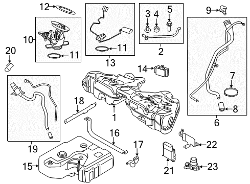 2014 BMW 535d Fuel Supply Plastic Filler Pipe Diagram for 16117205704