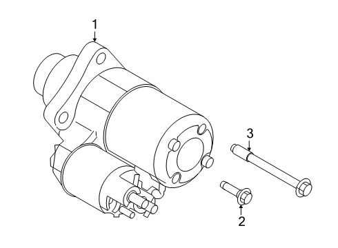 2022 Nissan Altima Starter Bolt Diagram for 01125-N1041