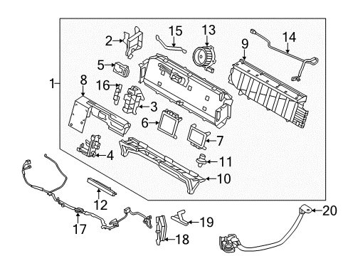 2011 Lincoln MKZ Battery Positive Cable Diagram for AE5Z-14300-E