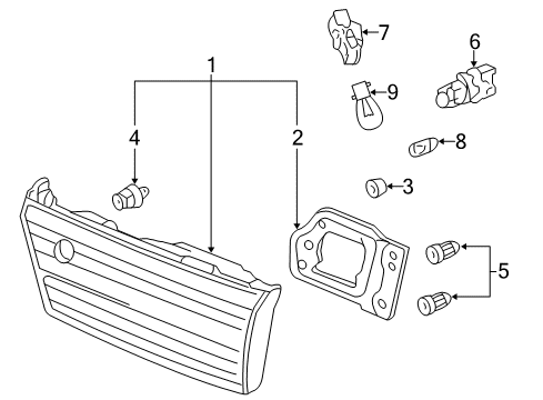 2005 Honda Accord Bulbs Lamp Unit, R. Diagram for 34151-SDA-A11