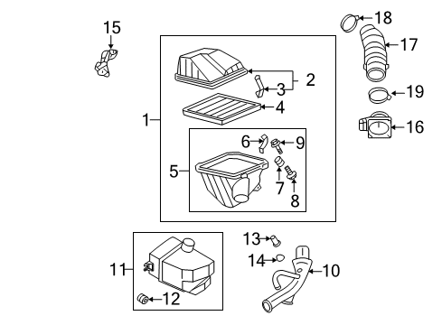 2001 Nissan Sentra Filters RESONATOR Assembly Diagram for 16585-4M800